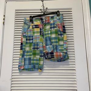 Madras Pattern Bermuda Shorts